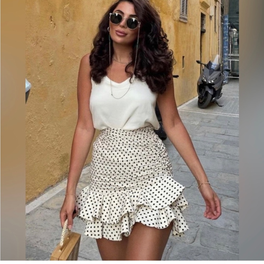 Zara polka dot skirt